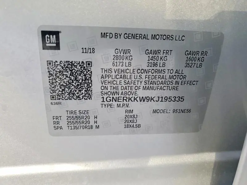 2019 CHEVROLET TRAVERSE PREMIER  