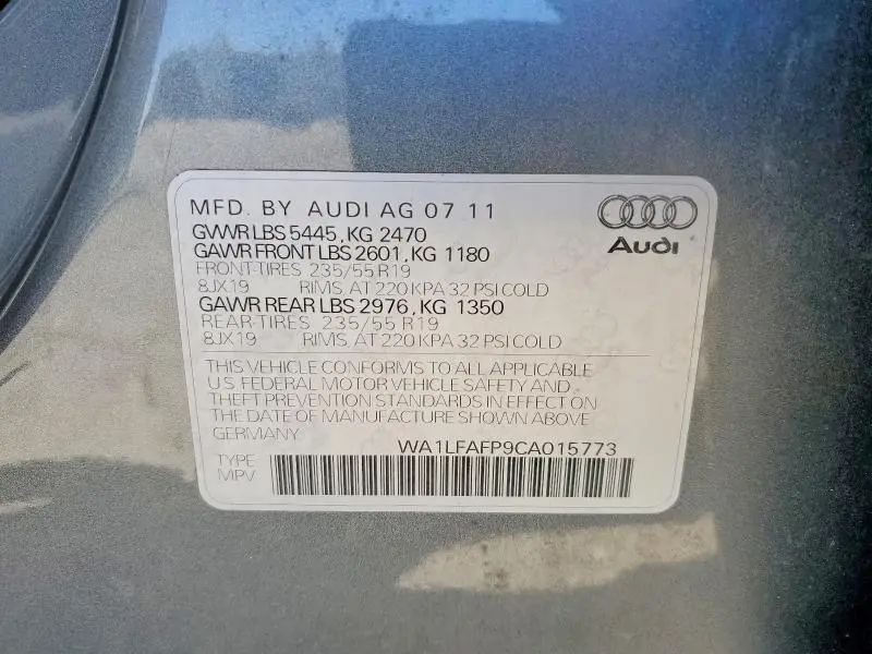 2012 AUDI Q5 PREMIUM PLUS  