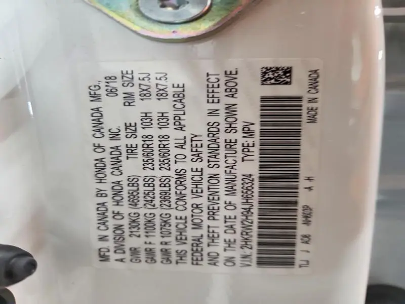 2018 HONDA CR-V TOURING  