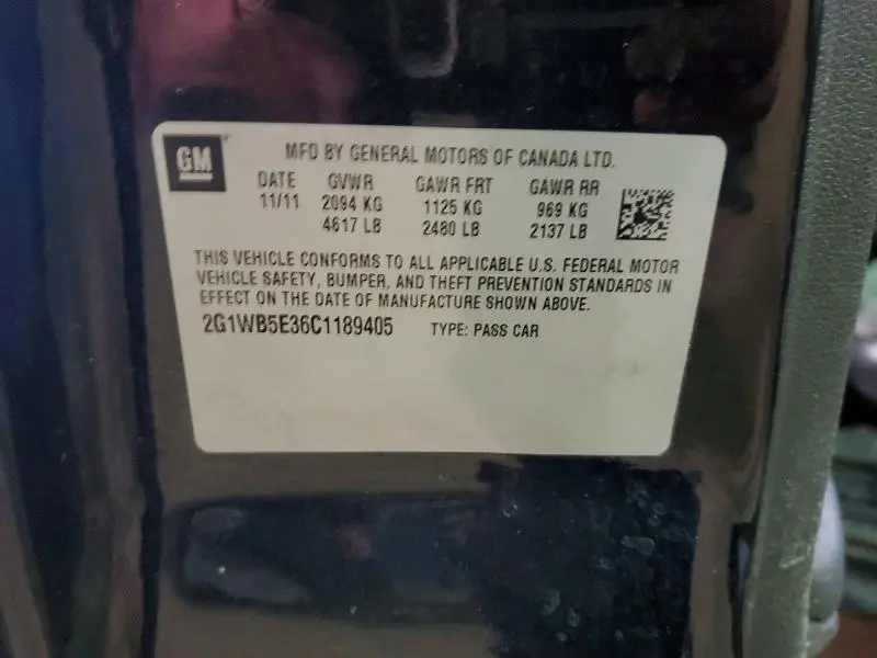 2012 CHEVROLET IMPALA LT  