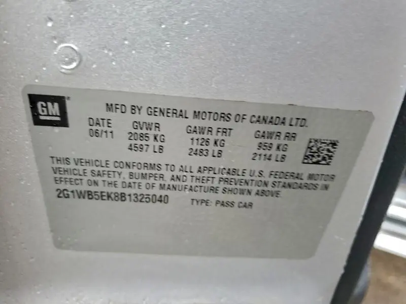 2011 CHEVROLET IMPALA LT  