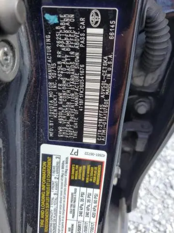 2016 TOYOTA CAMRY LE  