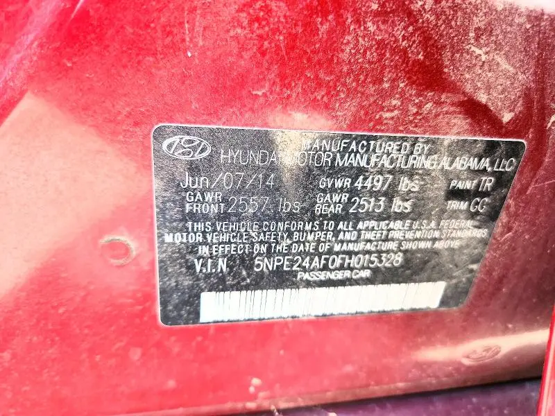 2015 HYUNDAI SONATA SE  