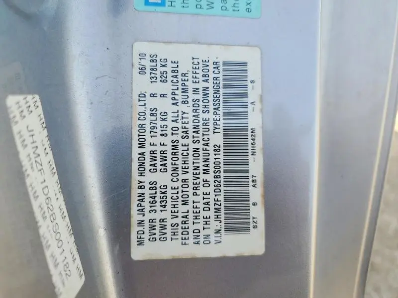 2011 HONDA CR-Z EX  