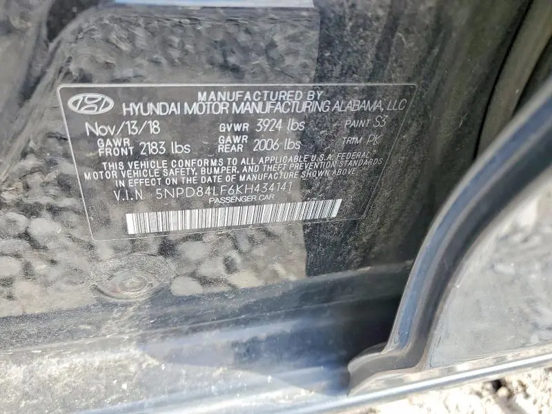 2019 HYUNDAI ELANTRA SEL  