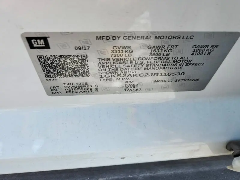 2018 GMC YUKON SLE  