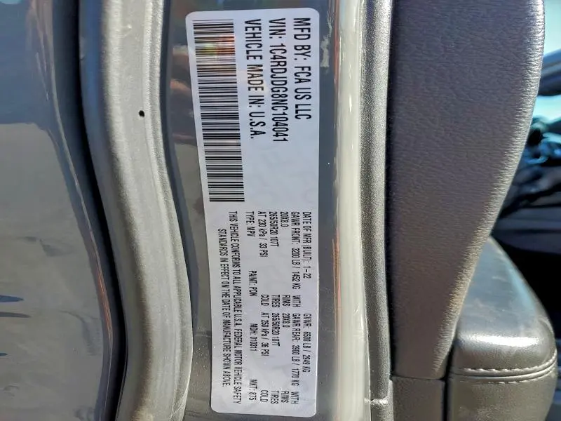 2022 DODGE DURANGO GT  