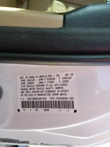 2010 HONDA ACCORD EXL  