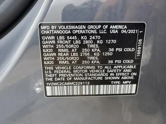 2021 VOLKSWAGEN ATLAS CROSS SPORT SE  