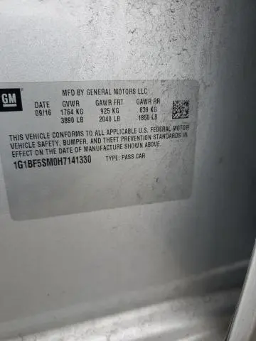 2017 CHEVROLET CRUZE PREMIER  