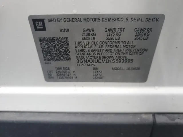 2019 CHEVROLET EQUINOX LT  