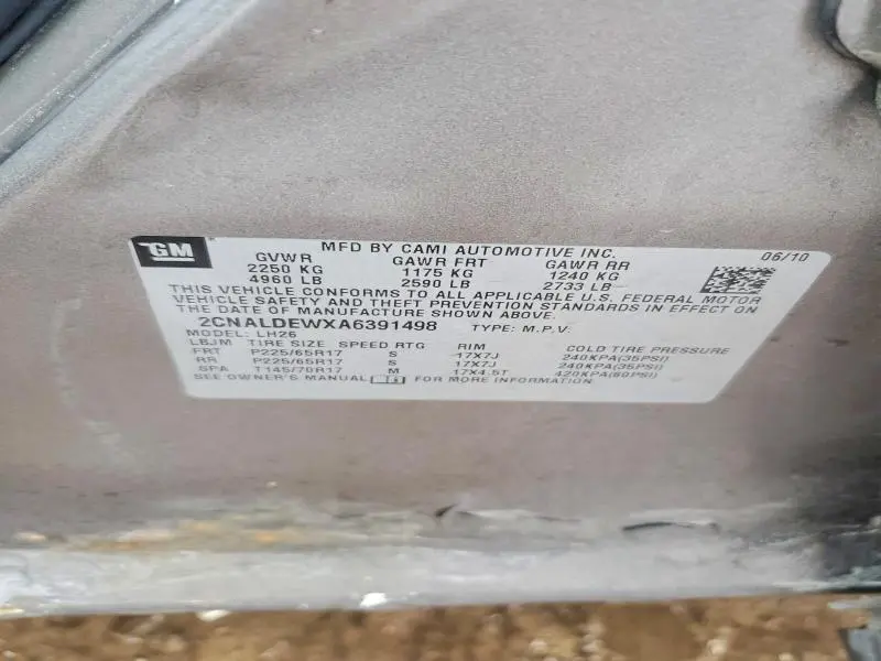 2010 CHEVROLET EQUINOX LT  