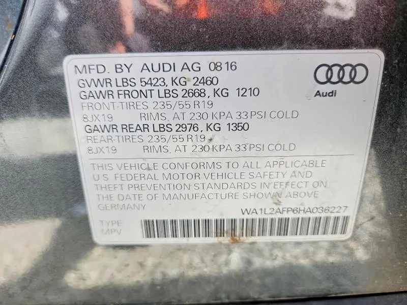 2017 AUDI Q5 PREMIUM PLUS  