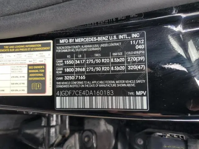 2013 MERCEDES-BENZ GL 450 4MATIC  