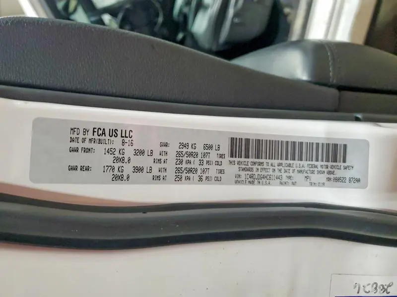 2017 DODGE DURANGO GT  