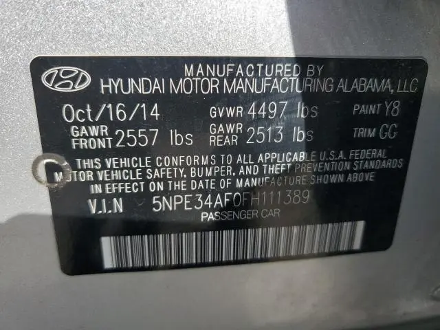 2015 HYUNDAI SONATA SPORT  