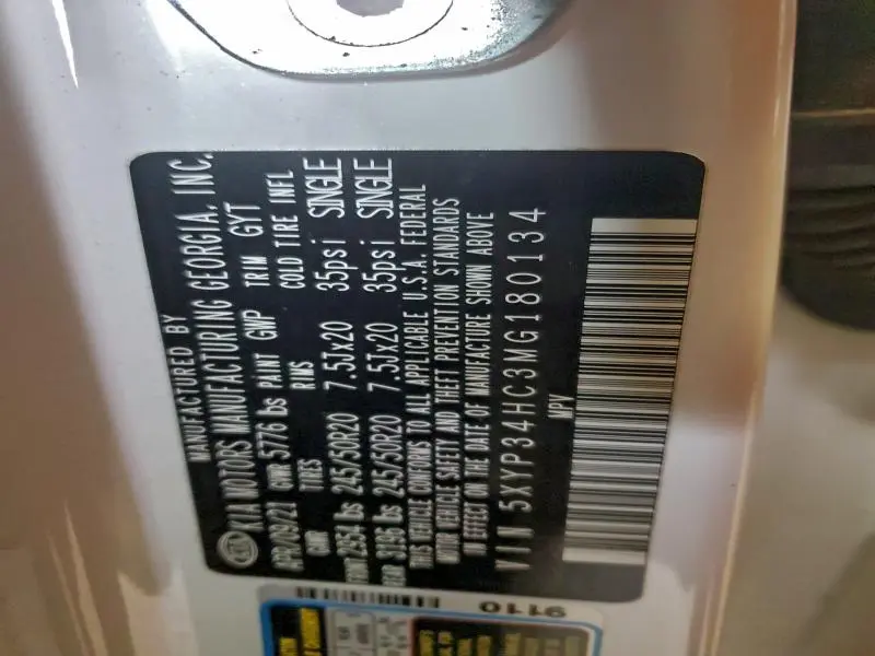 2021 KIA TELLURIDE EX  