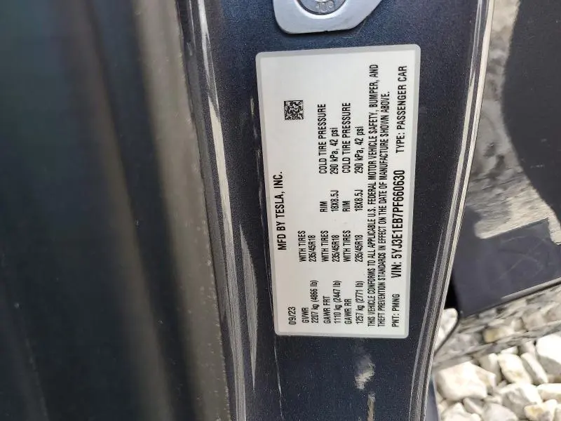 2023 TESLA MODEL 3   