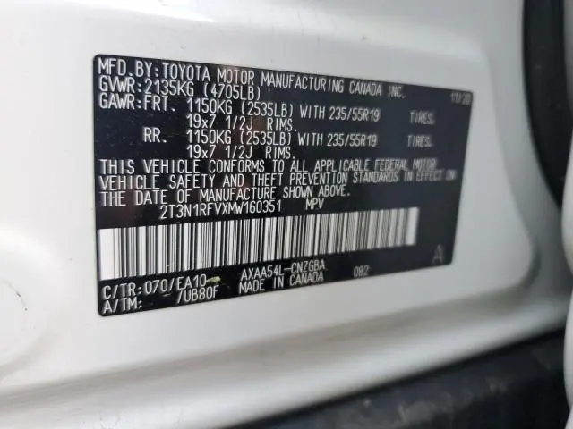 2021 TOYOTA RAV4 LIMITED