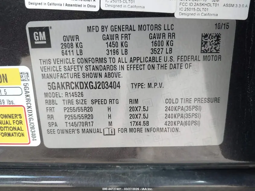 2016 BUICK ENCLAVE PREMIUM