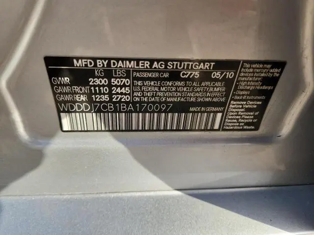 2011 MERCEDES-BENZ CLS 550  