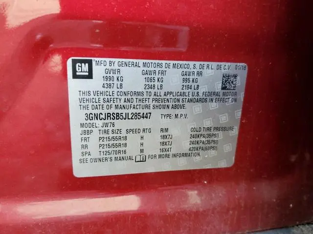 2018 CHEVROLET TRAX PREMIER  