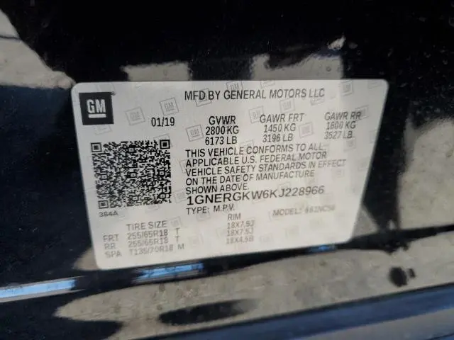 2019 CHEVROLET TRAVERSE LT  