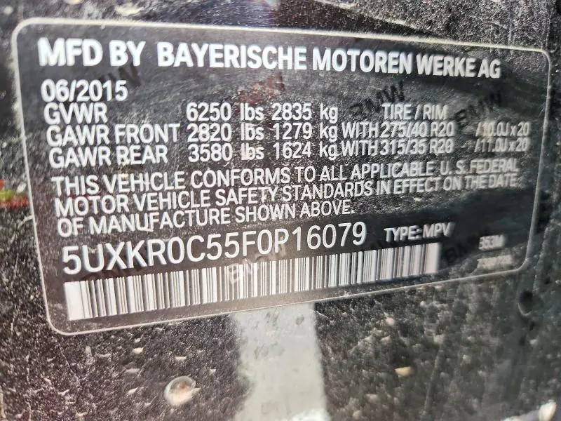 2015 BMW X5 XDRIVE35I  