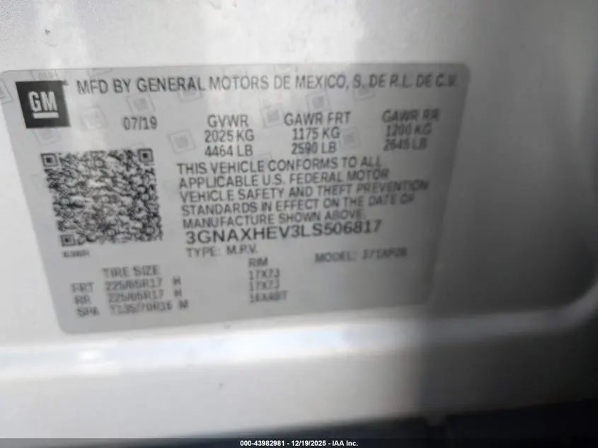 2020 CHEVROLET EQUINOX FWD LS