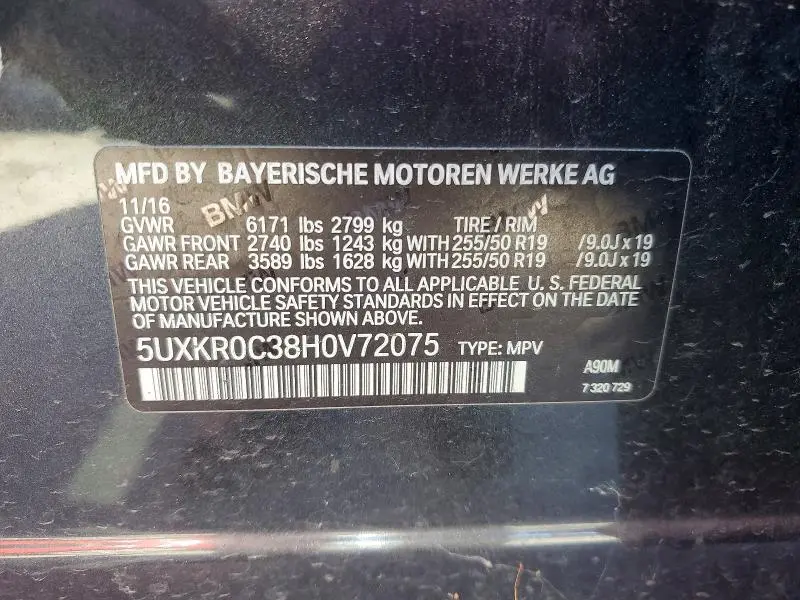 2017 BMW X5 XDRIVE35I  