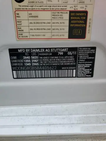 2011 MERCEDES-BENZ S 550 4MATIC  