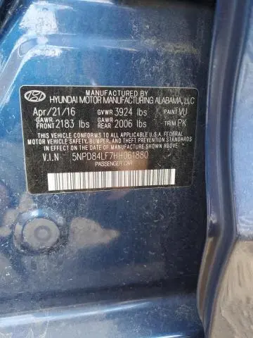 2017 HYUNDAI ELANTRA SE  