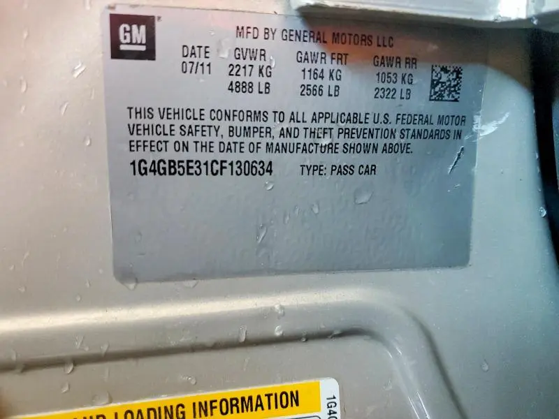 2012 BUICK LACROSSE CONVENIENCE  
