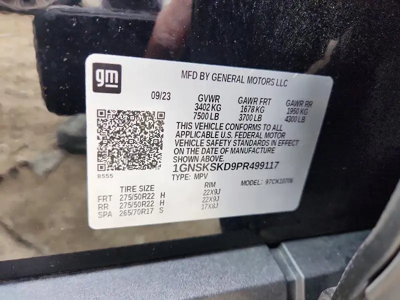 2023 CHEVROLET TAHOE K1500 PREMIER  