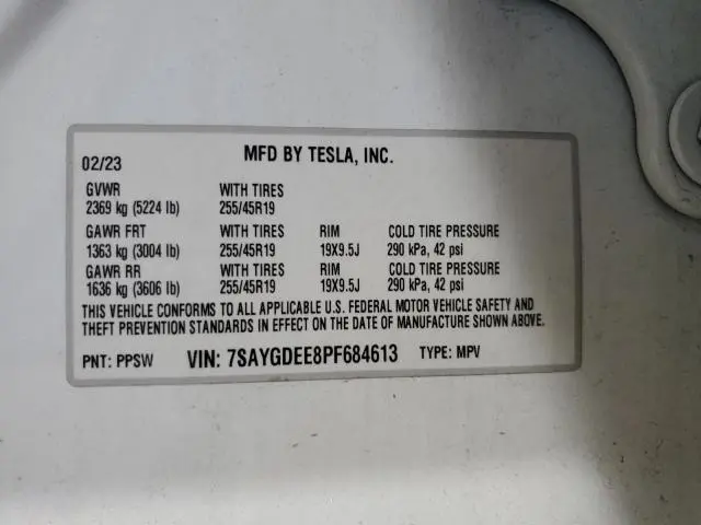 2023 TESLA MODEL Y   