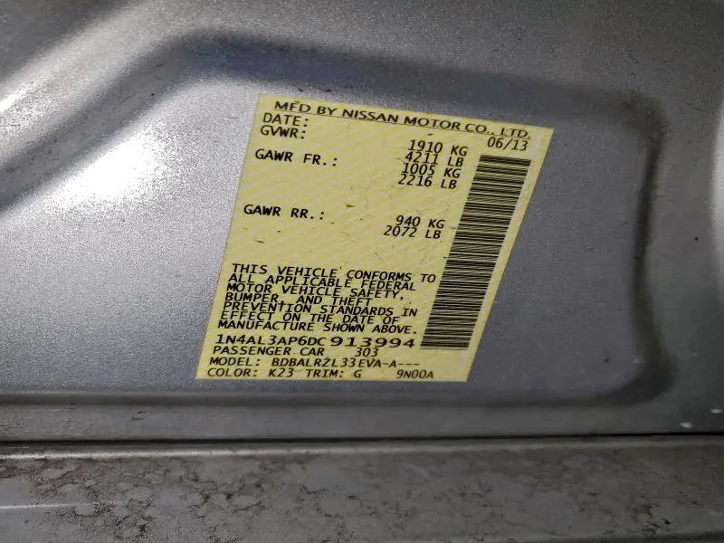 2013 NISSAN ALTIMA 2.5  