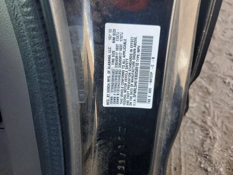2014 HONDA ODYSSEY EXL  