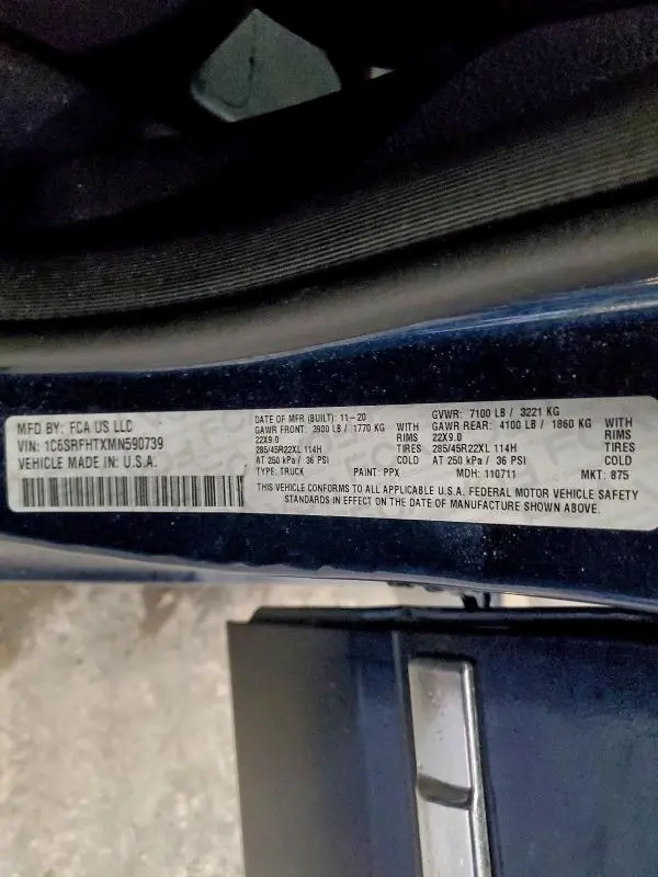 2021 RAM 1500 LIMITED  