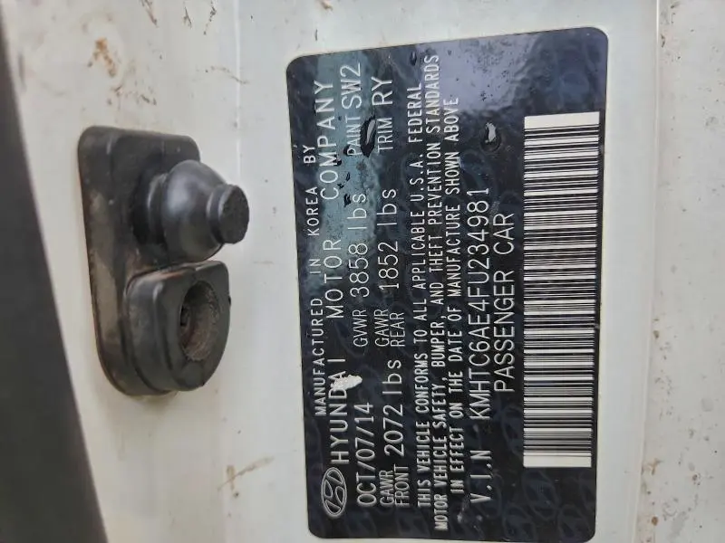 2015 HYUNDAI VELOSTER TURBO  