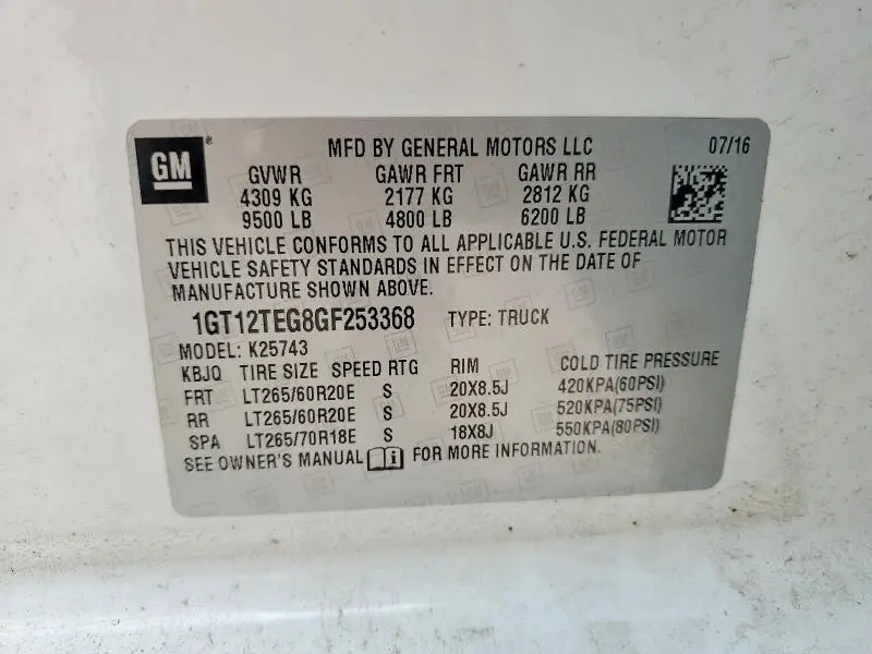 2016 GMC SIERRA K2500 SLT  