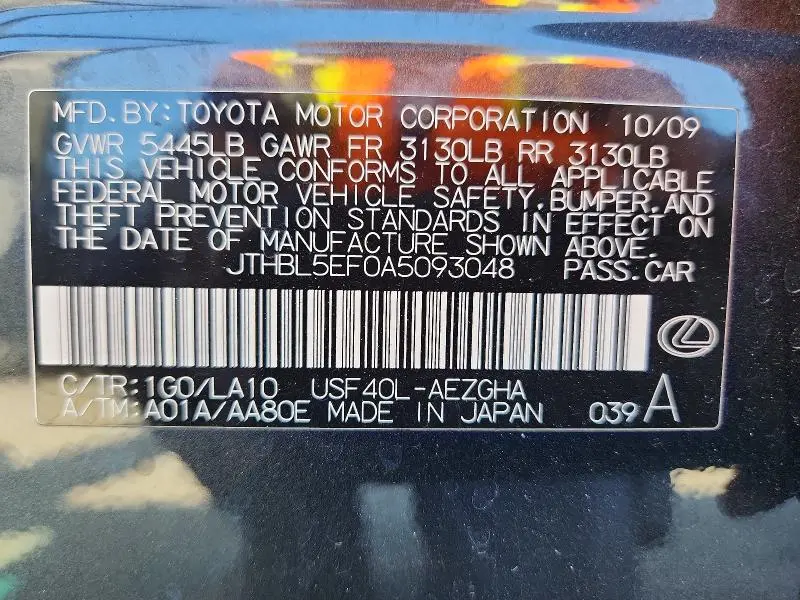 2010 LEXUS LS 460  