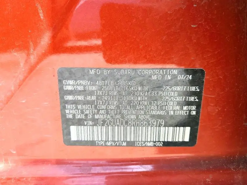 2024 SUBARU CROSSTREK PREMIUM  