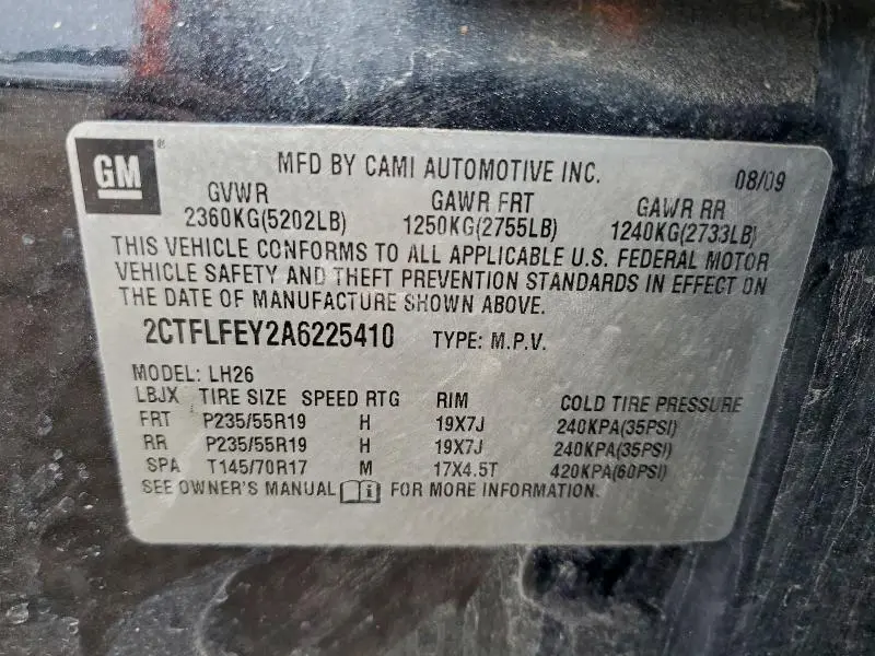 2010 GMC TERRAIN SLT  