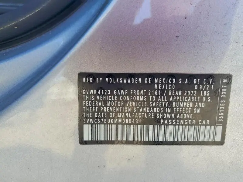 2021 VOLKSWAGEN JETTA S  