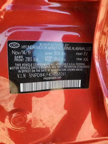 2020 HYUNDAI ELANTRA SEL  