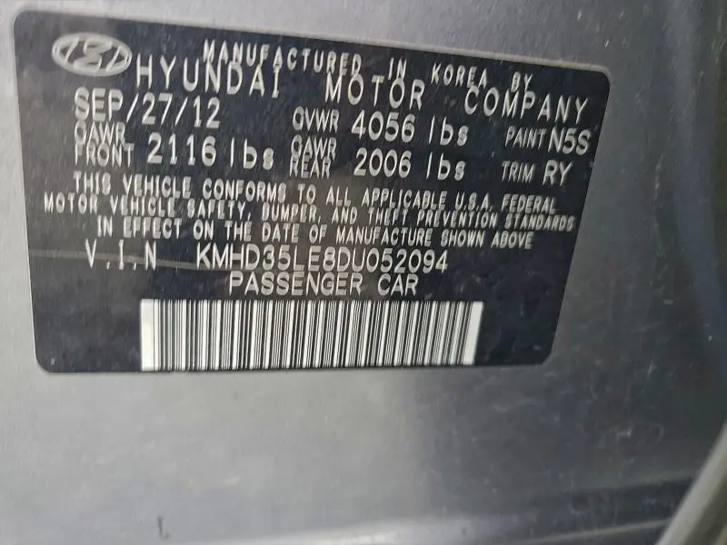 2013 HYUNDAI ELANTRA GT   