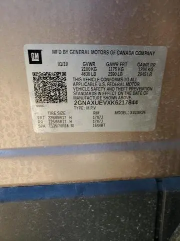 2019 CHEVROLET EQUINOX LT  