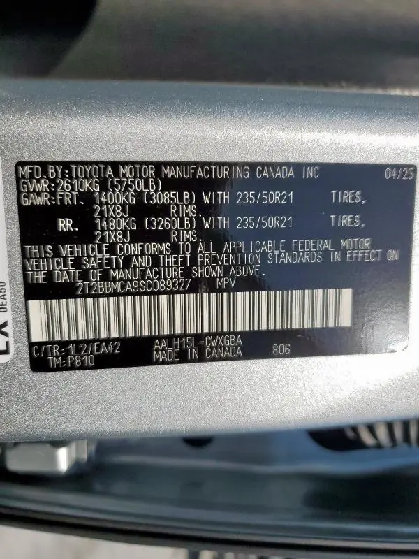2025 LEXUS RX 350H BASE  