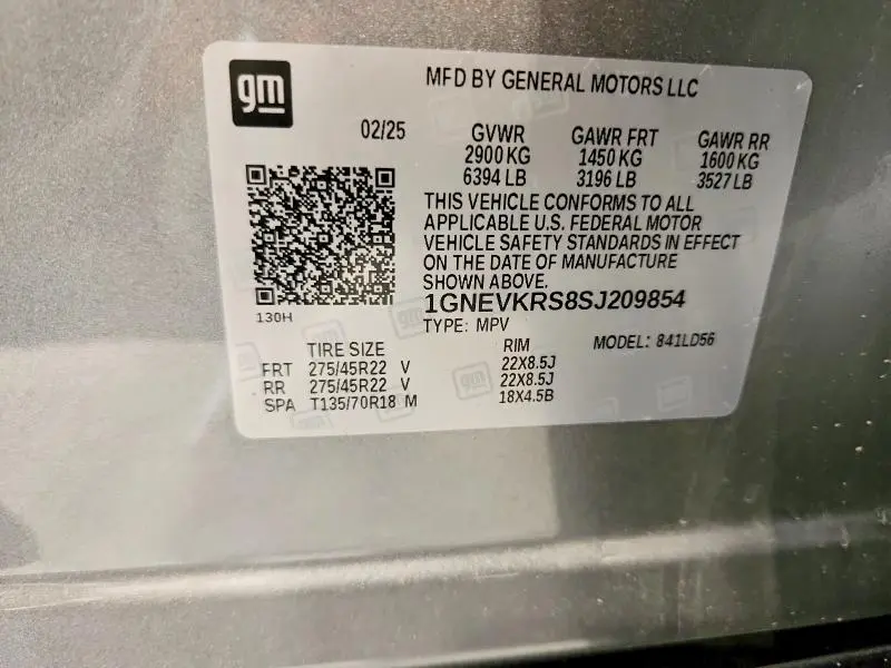 2025 CHEVROLET TRAVERSE HIGH COUNTRY  