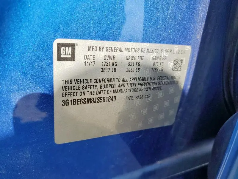 2018 CHEVROLET CRUZE LT  